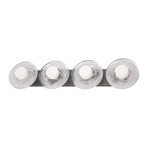 Modern Forms Fresco 4Lt 8" LED Bath Vanity/Wall Light, Nickel/Opal - WS-66534-BN