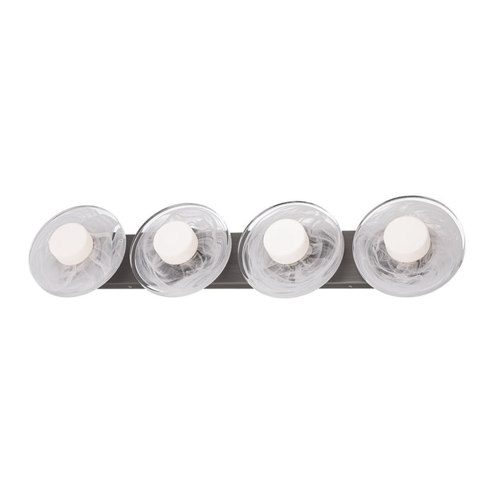Modern Forms Fresco 4Lt 8" LED Bath Vanity/Wall Light, Nickel/Opal - WS-66534-BN