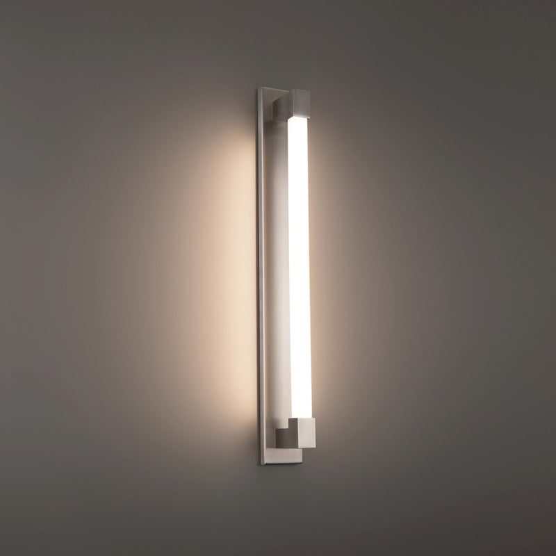 Modern Forms Barre 1Lt 27" LED Bath Vanity, 3-CCT/2700K, Nickel