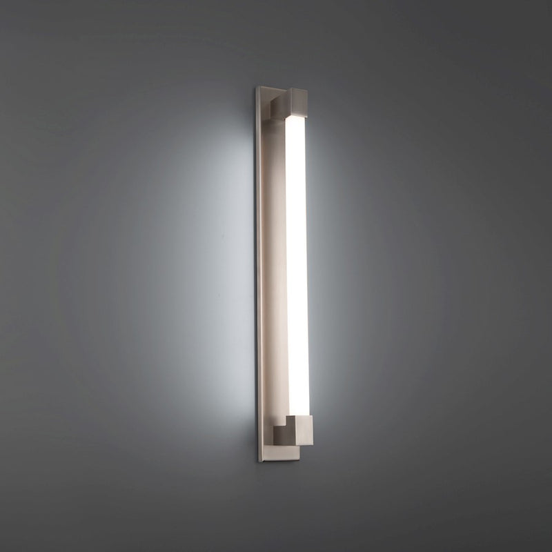 Modern Forms Barre 1Lt 27" LED Bath Vanity, 3-CCT/3500K, Nickel