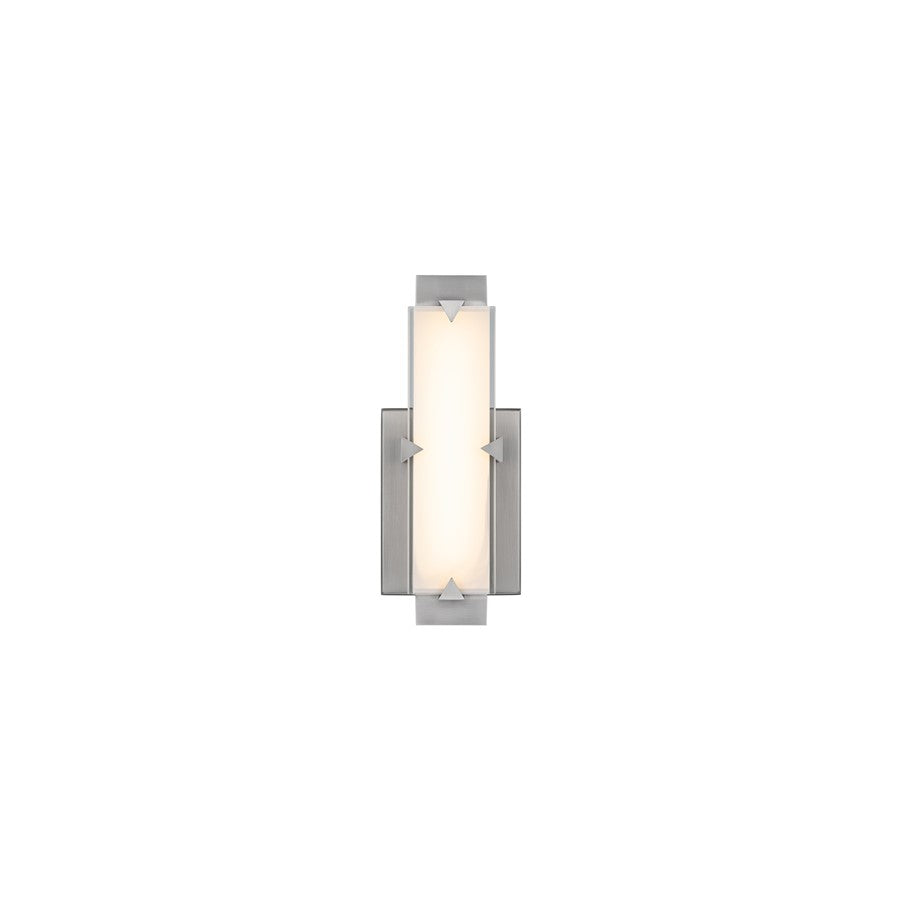 Modern Forms Carlisle 11" LED Wall Sconce/2700K, Nickel/White - WS-7511-27-BN