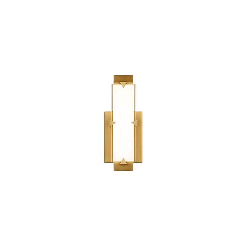 Modern Forms Carlisle 1Lt 11" LED Wall Sconce, Aged Brass/White - WS-7511-40-AB