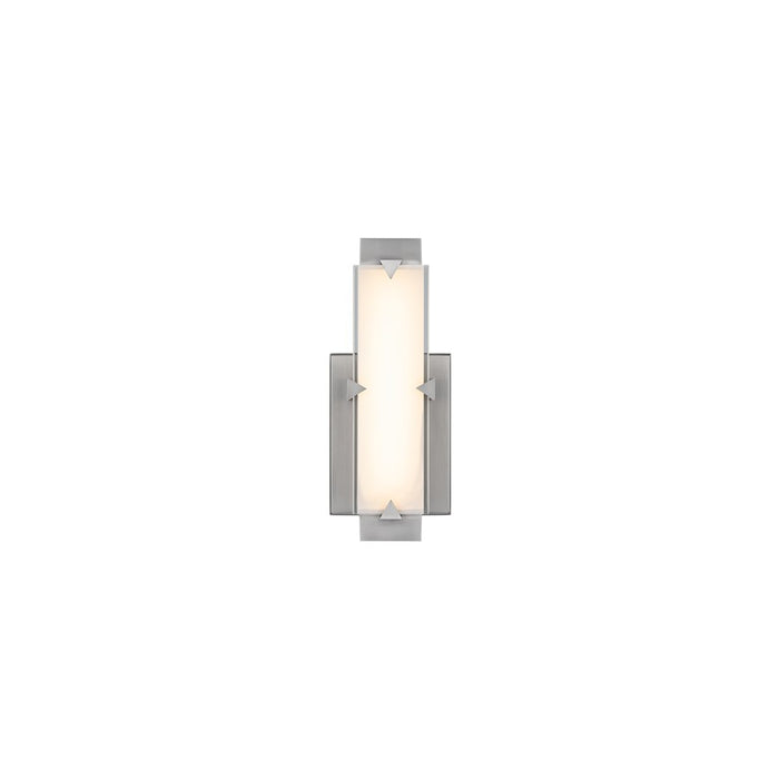 Modern Forms Carlisle 1Lt 11" LED Wall Sconce, Nickel/White - WS-7511-40-BN
