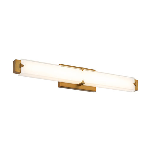 Modern Forms Carlisle 27" LED Bath/Wall Light/4000K, Brass/White - WS-7527-40-AB