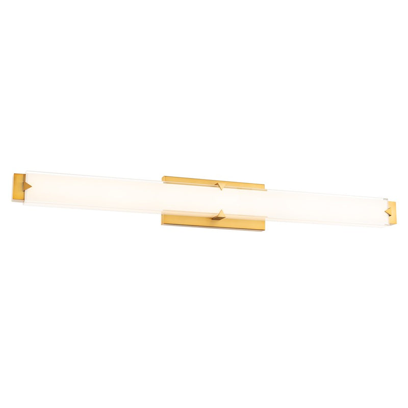 Modern Forms Carlisle 34" LED Bath/Wall Light/2700K, Brass/White - WS-7537-27-AB
