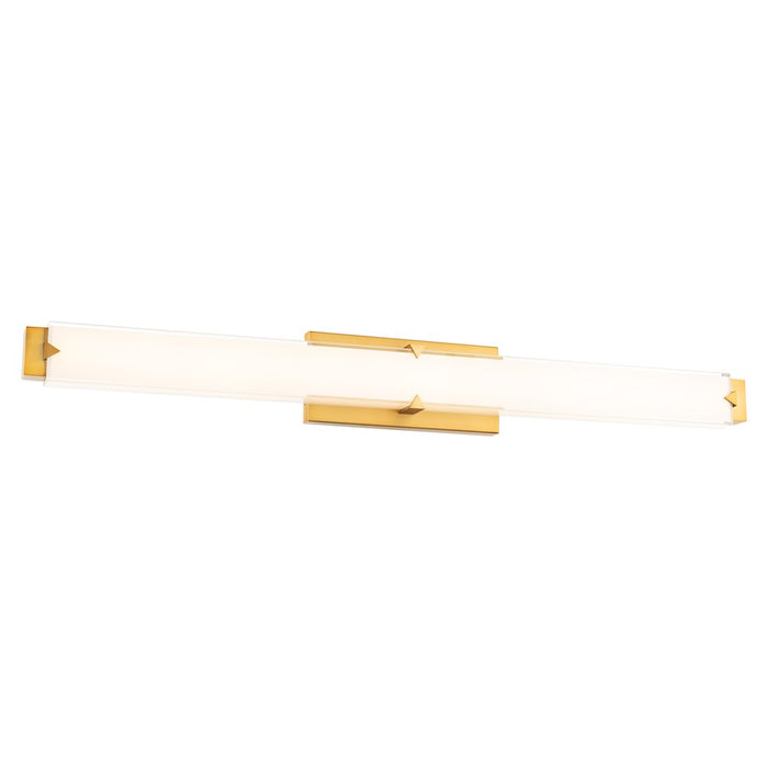 Modern Forms Carlisle 34" LED Bath/Wall Light/2700K, Brass/White - WS-7537-27-AB