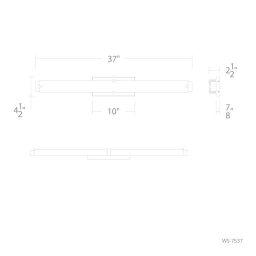 Modern Forms Carlisle 34" LED Bath/Wall Light, 3000K, Brass/White