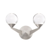 Modern Forms Double Bubble 15" LED 2Lt Wall Sconce/3000K, Nickel - WS-82015-SN