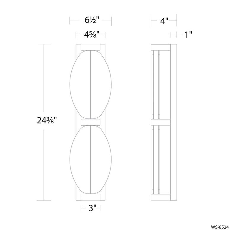 Modern Forms Deco 2Lt 24" LED Bath/Wall Light, 2700K, Brass/Clear