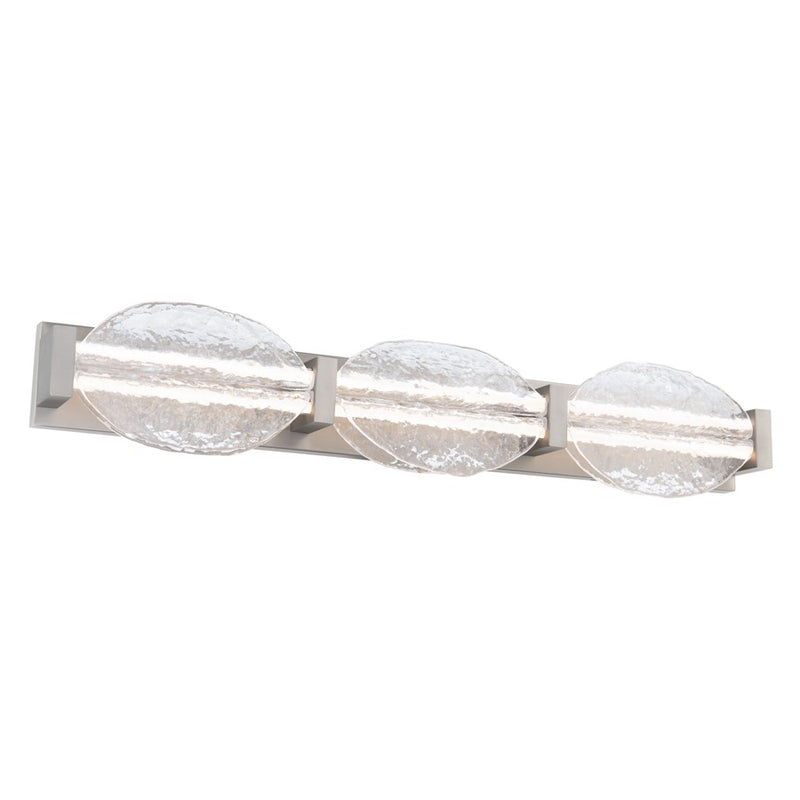 Modern Forms Deco 3Lt 36" LED Bath/Wall Light, Nickel/Clear - WS-8536-40-BN