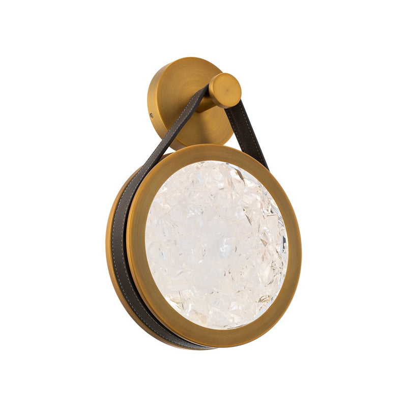 Modern Forms Clare 16.25" LED Wall Sconce, Brown/Brass/Clear - WS-86516-BW-AB