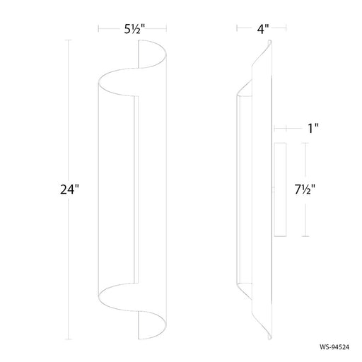 Modern Forms Pirouette 24" LED Wall Sconce, 3000K, Aged Brass