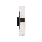 Modern Forms Royce 1Lt 16" LED Wall Sconce, Black/Clear - WS-96516-BK