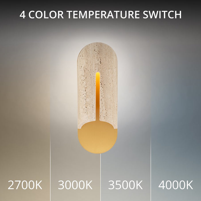 Modern Forms Clog 16" LED Outdoor Wall Light, Beige/Brass