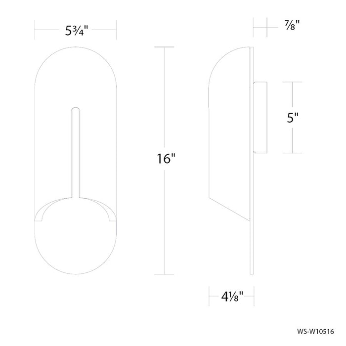 Modern Forms Clog 16" LED Outdoor Wall Light, Beige/Brass
