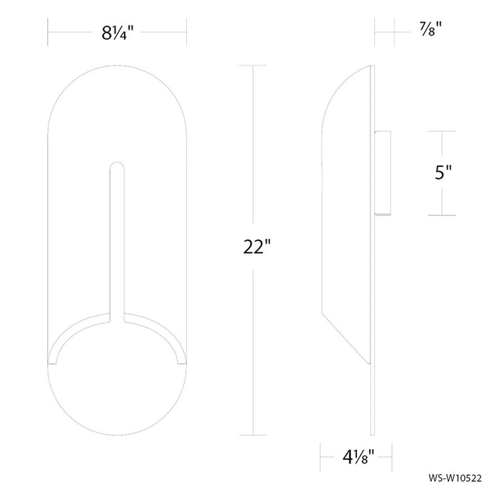 Modern Forms Clog 22" LED Outdoor Wall Light, 3000K, BG/BR