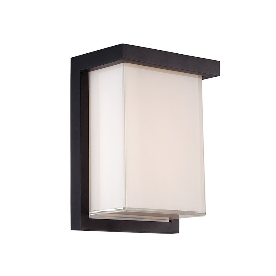 Modern Forms Ledge 1 Light 8" LED Wall Light/3000K, Black - WS-W1408-BK