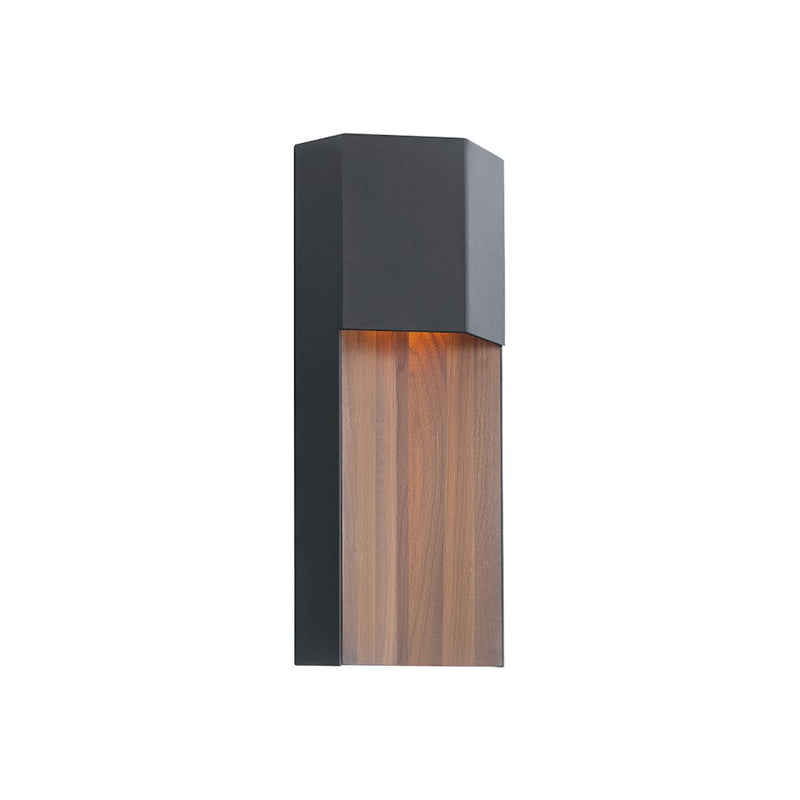 Modern Forms Dusk 1Lt 14" LED Wall/3000K, Black-Dark Walnut - WS-W14214-BK-DW