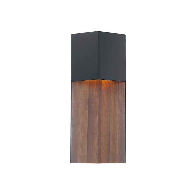 Modern Forms Dusk 1Lt 14" LED Wall/3000K, Black-Dark Walnut