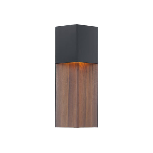 Modern Forms Dusk 1Lt 14" LED Wall/3000K, Black-Dark Walnut