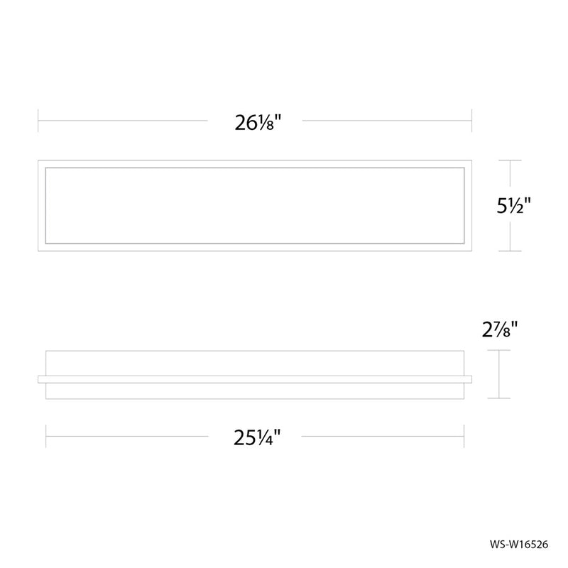Modern Forms Ice Bar 26" LED Outdoor Wall/2700K, Black/Clear/White