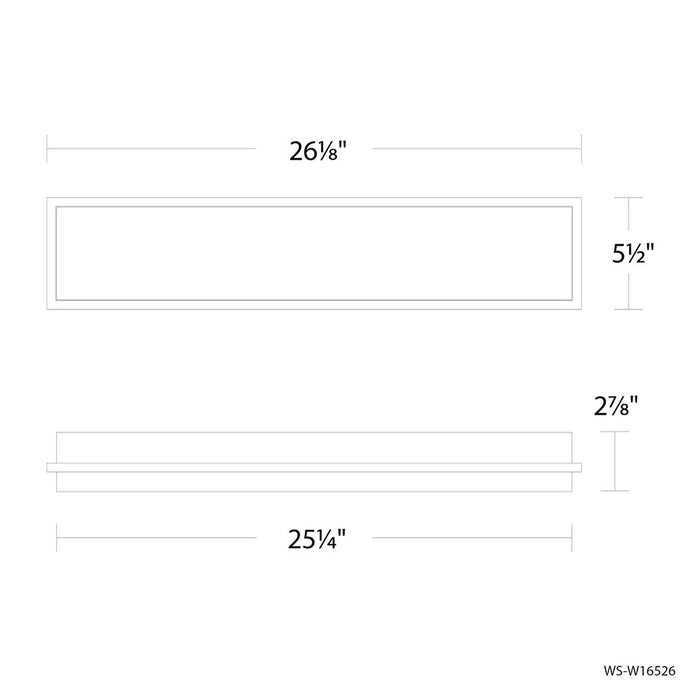 Modern Forms Ice Bar 26" LED Outdoor Wall/3000K, Black/Clear/White