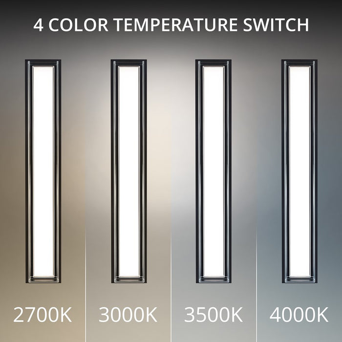 Modern Forms Ice Bar 34" LED Outdoor Wall/2700K, Black/Clear/White