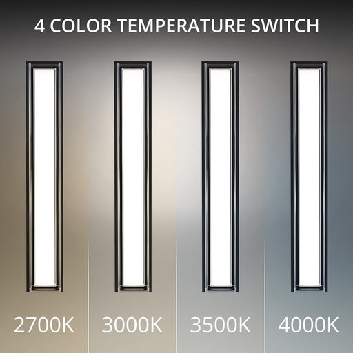 Modern Forms Ice Bar 34" LED Outdoor Wall/3000K, Black/Clear/White