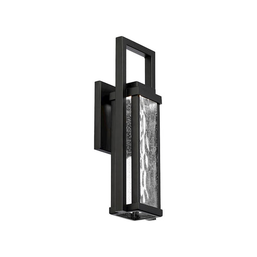 Modern Forms Revere 1Lt 15" LED Wall Lantern/3000K/Seeded, Black - WS-W22115-BK