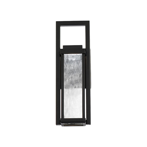 Modern Forms Revere 1Lt 15" LED Wall Lantern/3000K/Seeded, Black