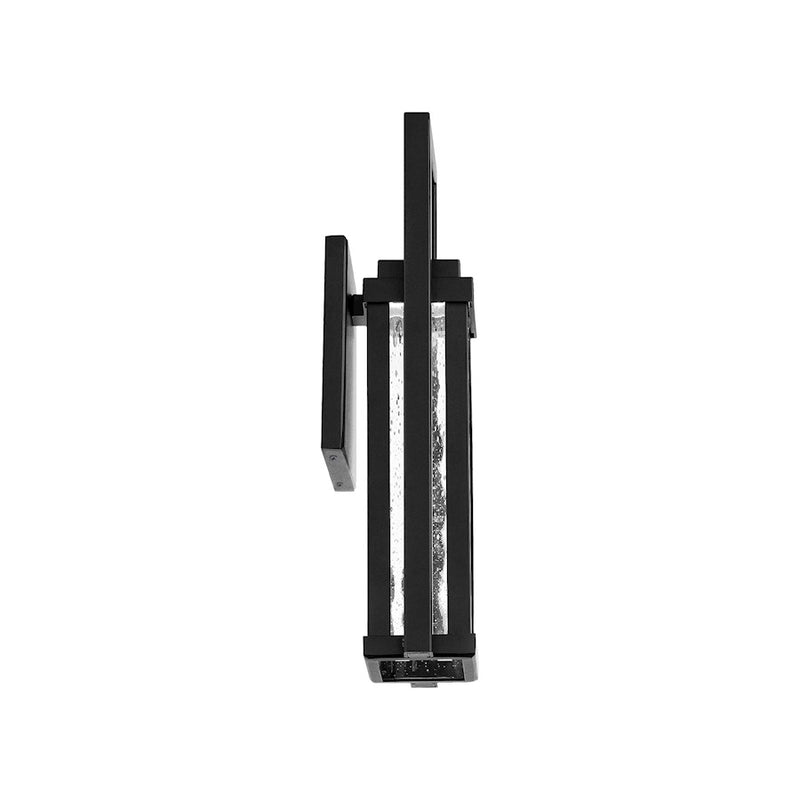 Modern Forms Revere 1Lt 15" LED Wall Lantern/3000K/Seeded, Black