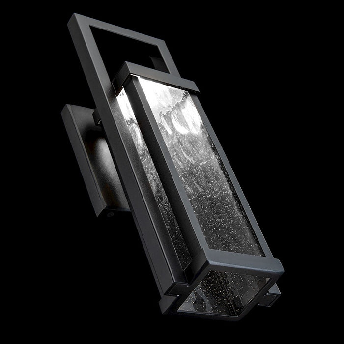 Modern Forms Revere 1Lt 15" LED Wall Lantern/3000K/Seeded, Black