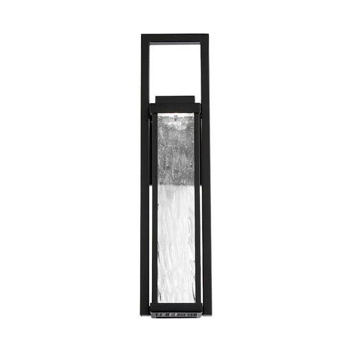 Modern Forms Revere 1Lt 20" LED Wall Lantern/3000K/Seeded, Black