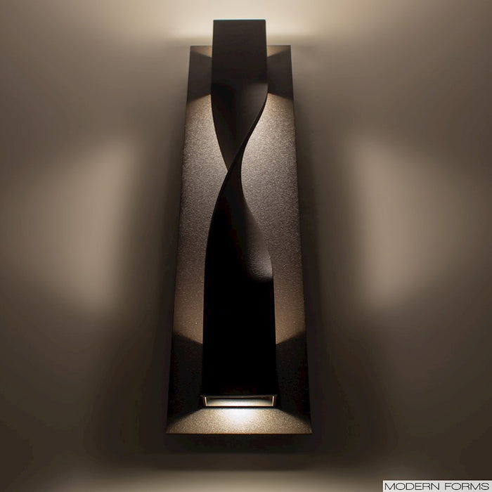 Modern Forms Twist 2 Light LED Wall Light/3000K, Bronze