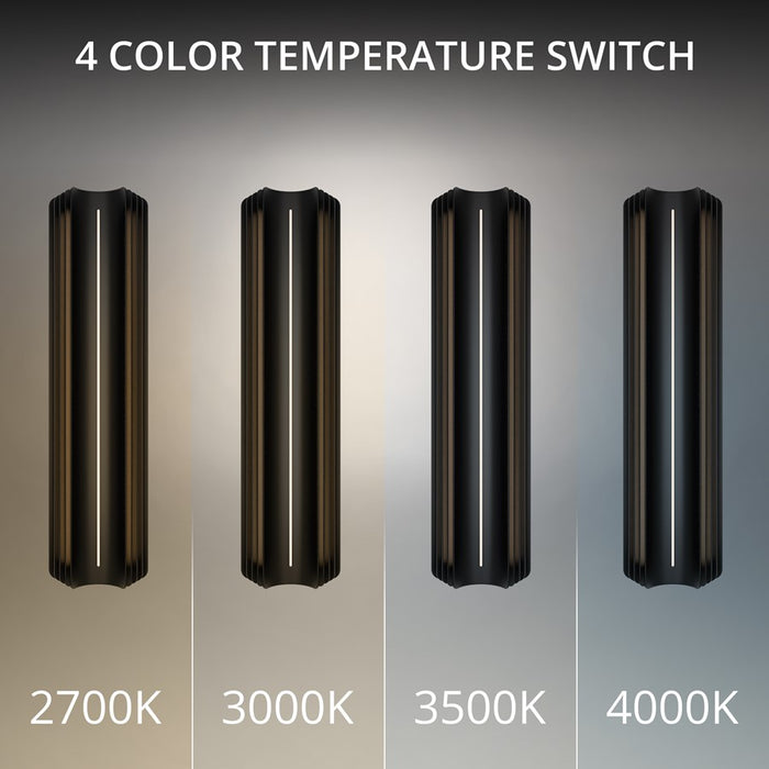 Modern Forms Kane 1Lt 24" LED Outdoor Wall Light, 3500K, Black