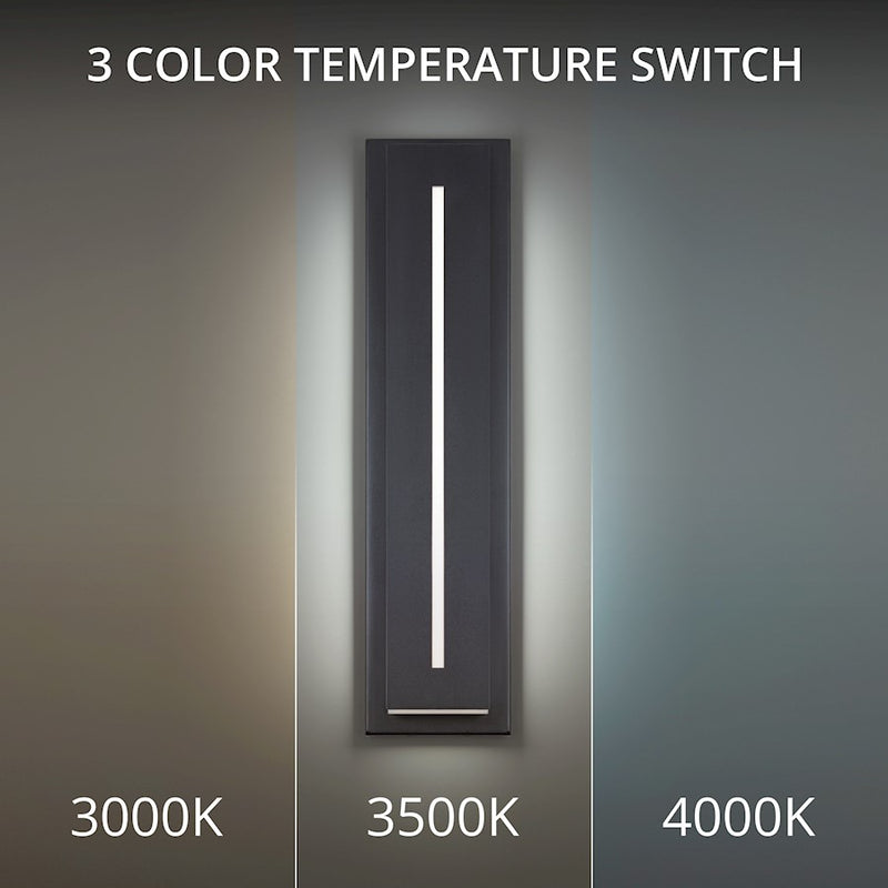 Modern Forms Midnight 1Lt 26" LED Wall, 3-CCT 4000K, Black