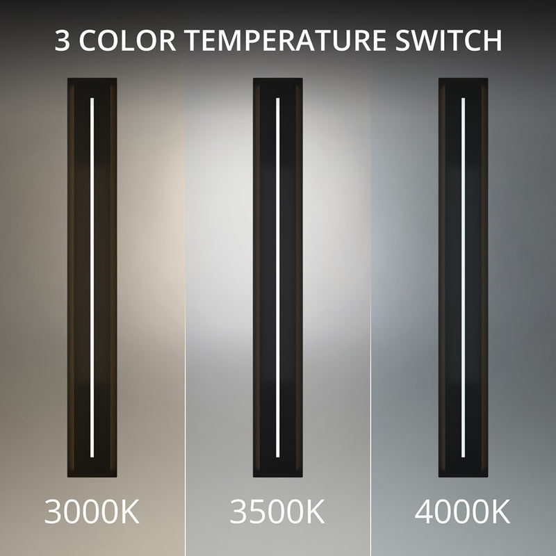 Modern Forms Midnight 56" LED Outdoor Wall Light, Black/White
