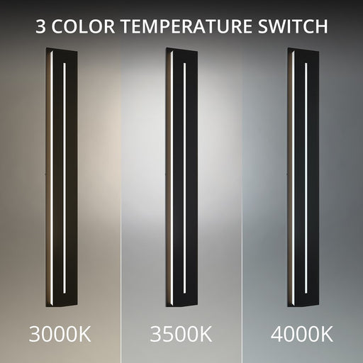 Modern Forms Midnight 66" LED Outdoor Wall Light, Black/White