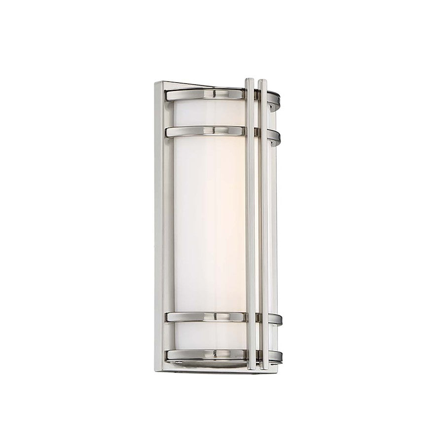 Modern Forms Skyscraper 1Lt 12" LED Wall Light/2700K, Steel - WS-W68612-27-SS