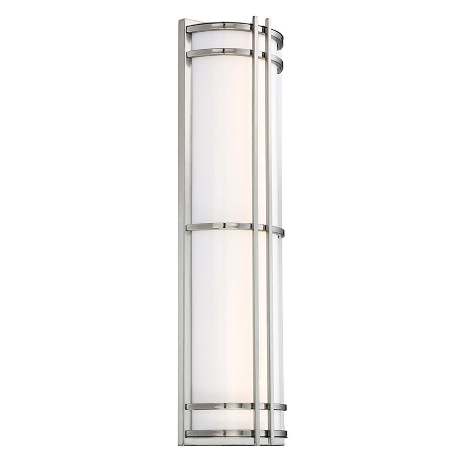 Modern Forms Skyscraper 1Lt 27" LED Wall Light/2700K, Steel - WS-W68627-27-SS