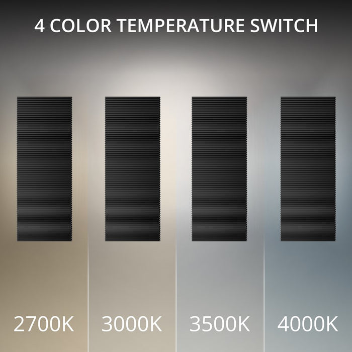 Modern Forms Pillar 2Lt 16" LED Outdoor Wall Light, Black