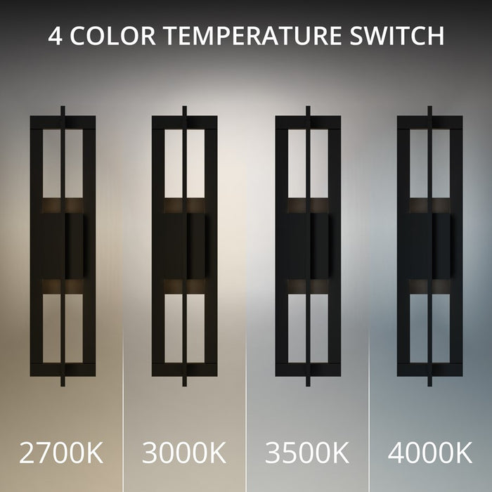 Modern Forms Gander 20" LED Outdoor Wall Light, 3000K, Black