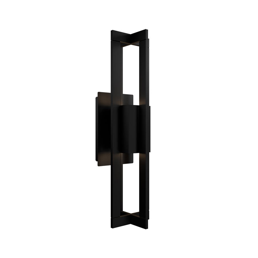Modern Forms Gander 20" LED Outdoor Wall Light/3500K, Black - WS-W78520-35-BK