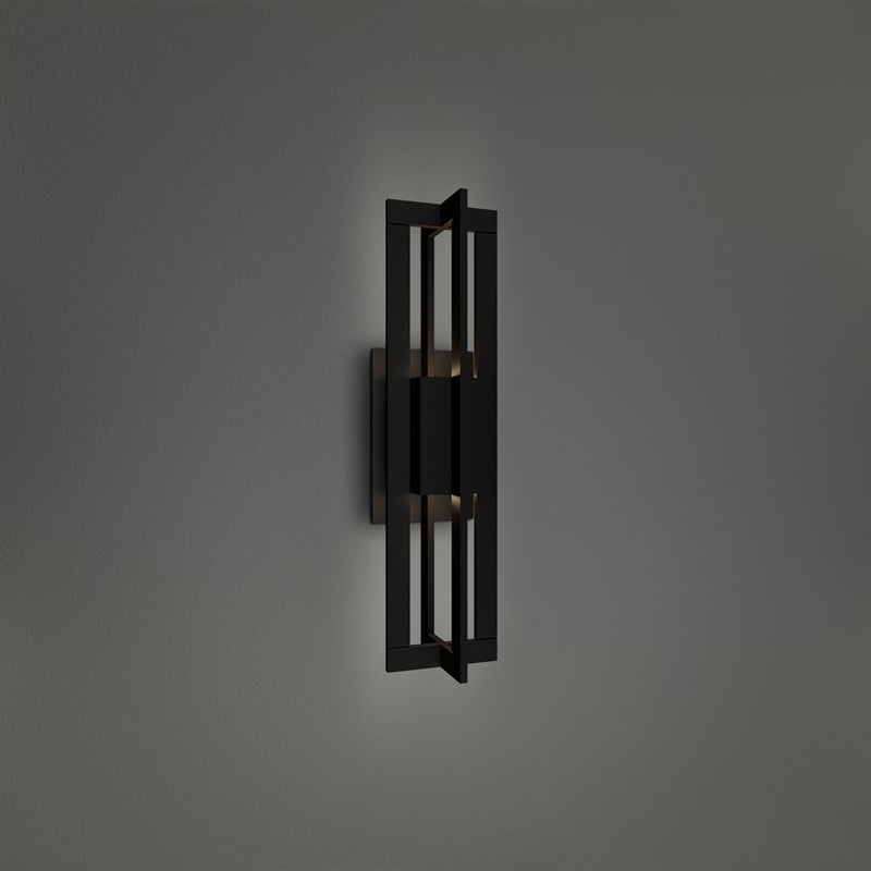 Modern Forms Gander 20" LED Outdoor Wall Light, 3500K, Black