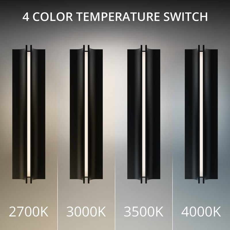Modern Forms Strait 22" LED Outdoor Wall Light, 3000K, Black