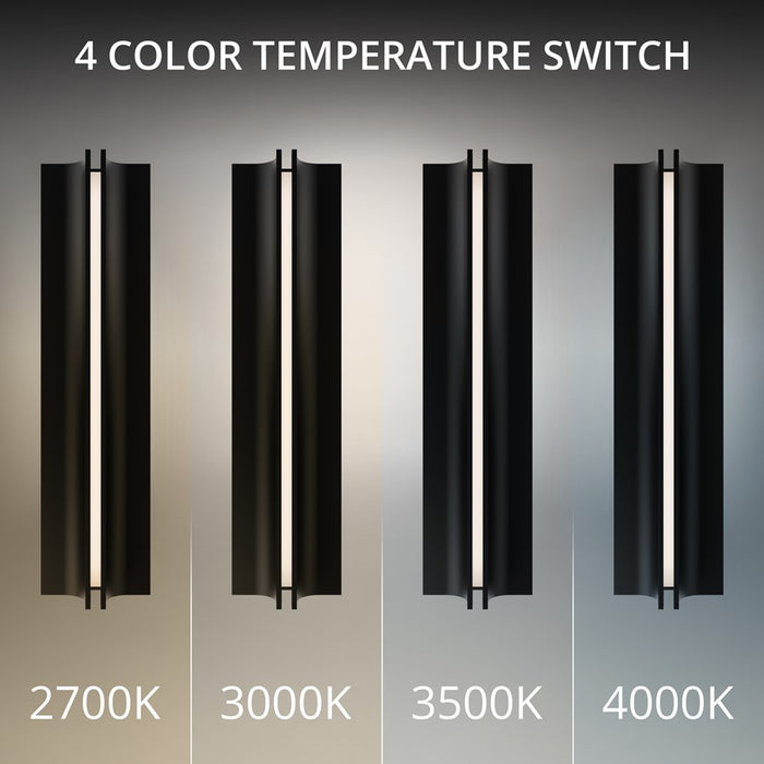 Modern Forms Strait 22" LED Outdoor Wall Light, 3000K, Black