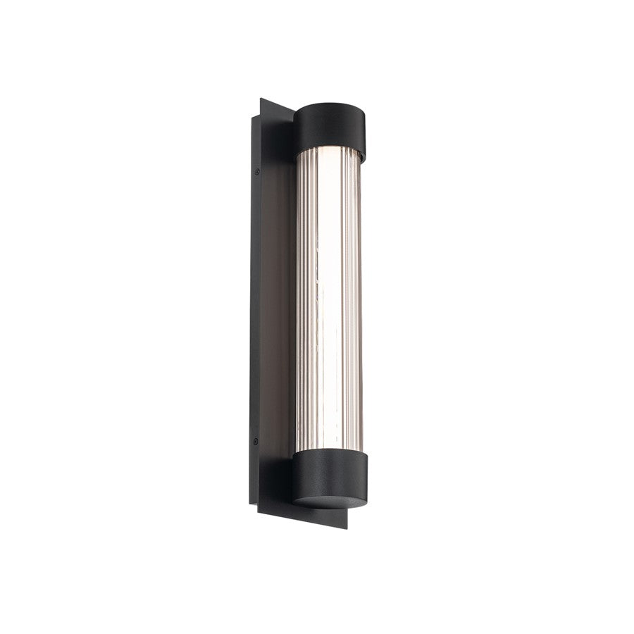 Modern Forms Chyzel 18" LED Outdoor Wall Light/2700K, BK/CL/FR - WS-W98518-27-BK