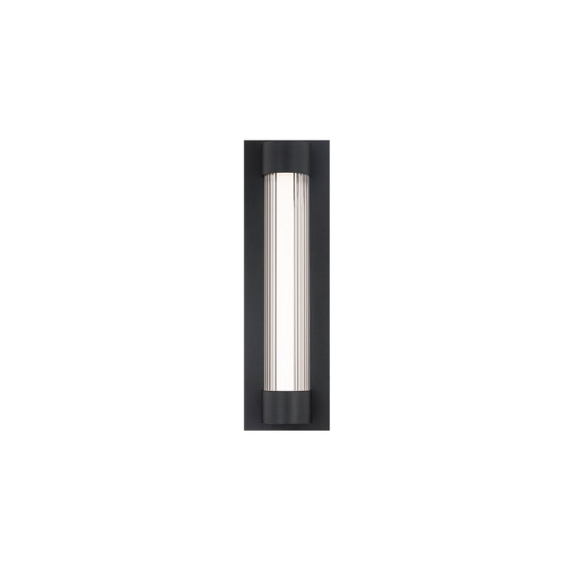 Modern Forms Chyzel 18" LED Outdoor Wall Light, Black/Clear/Frost