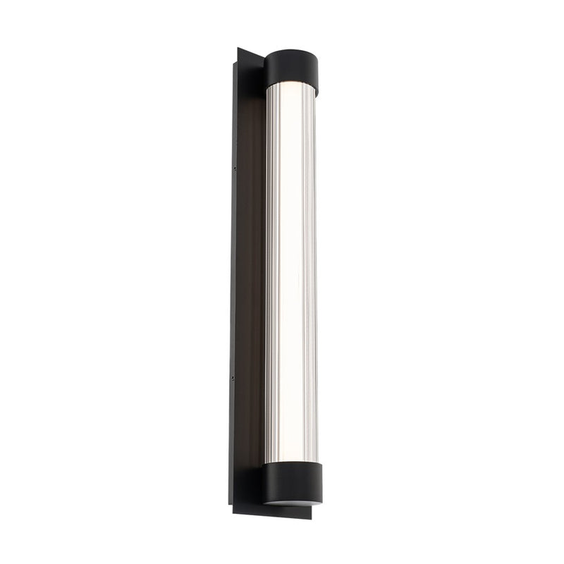Modern Forms Chyzel 26" LED Outdoor Wall Light/3500K, BK/CL/FR - WS-W98526-35-BK