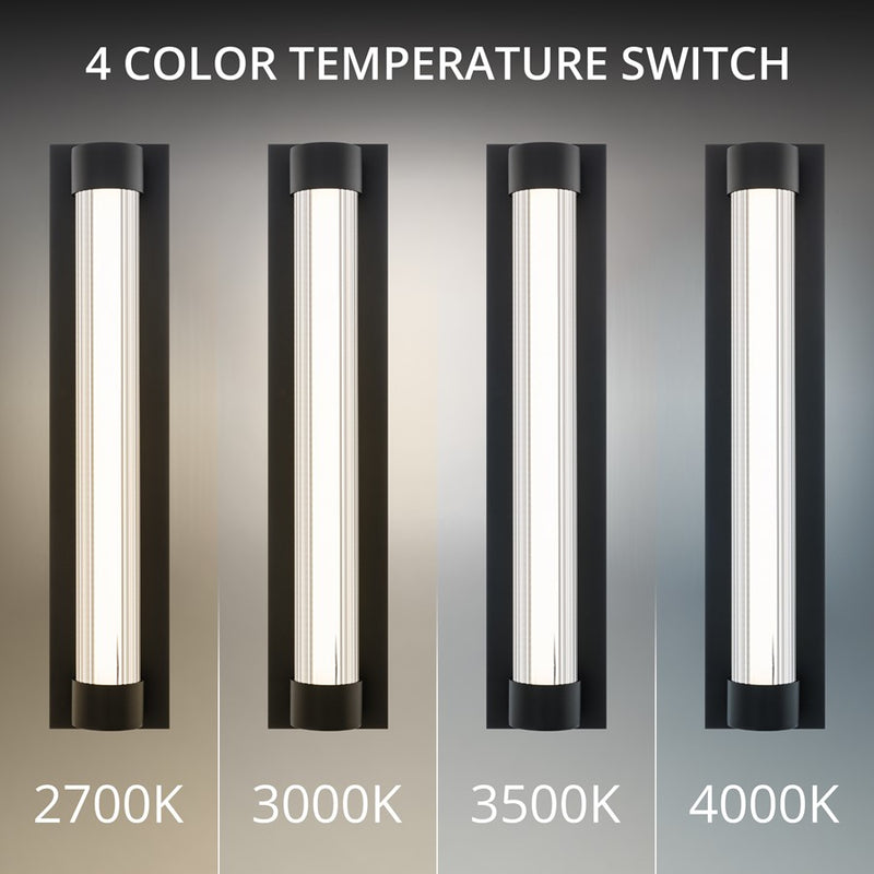 Modern Forms Chyzel 26" LED Outdoor Wall Light, 3500K, Black/Clear/Frost
